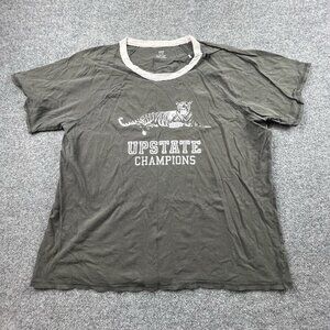 Aerie “Upstate Champions” Tiger Graphic Ringer T-Shirt Mens XL Charcoal Gray